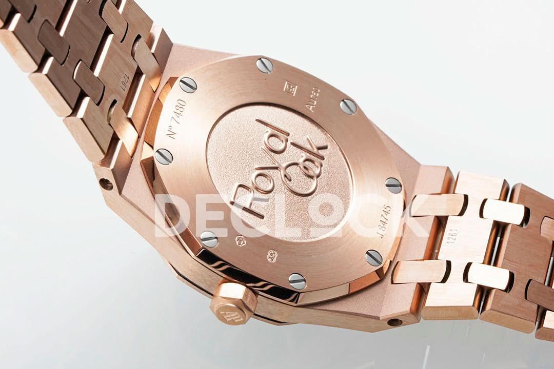 Replica Audemars Pigeut Royal Oak 33mm 67651OR RG Diamond Bezel RG Dial | Declock.