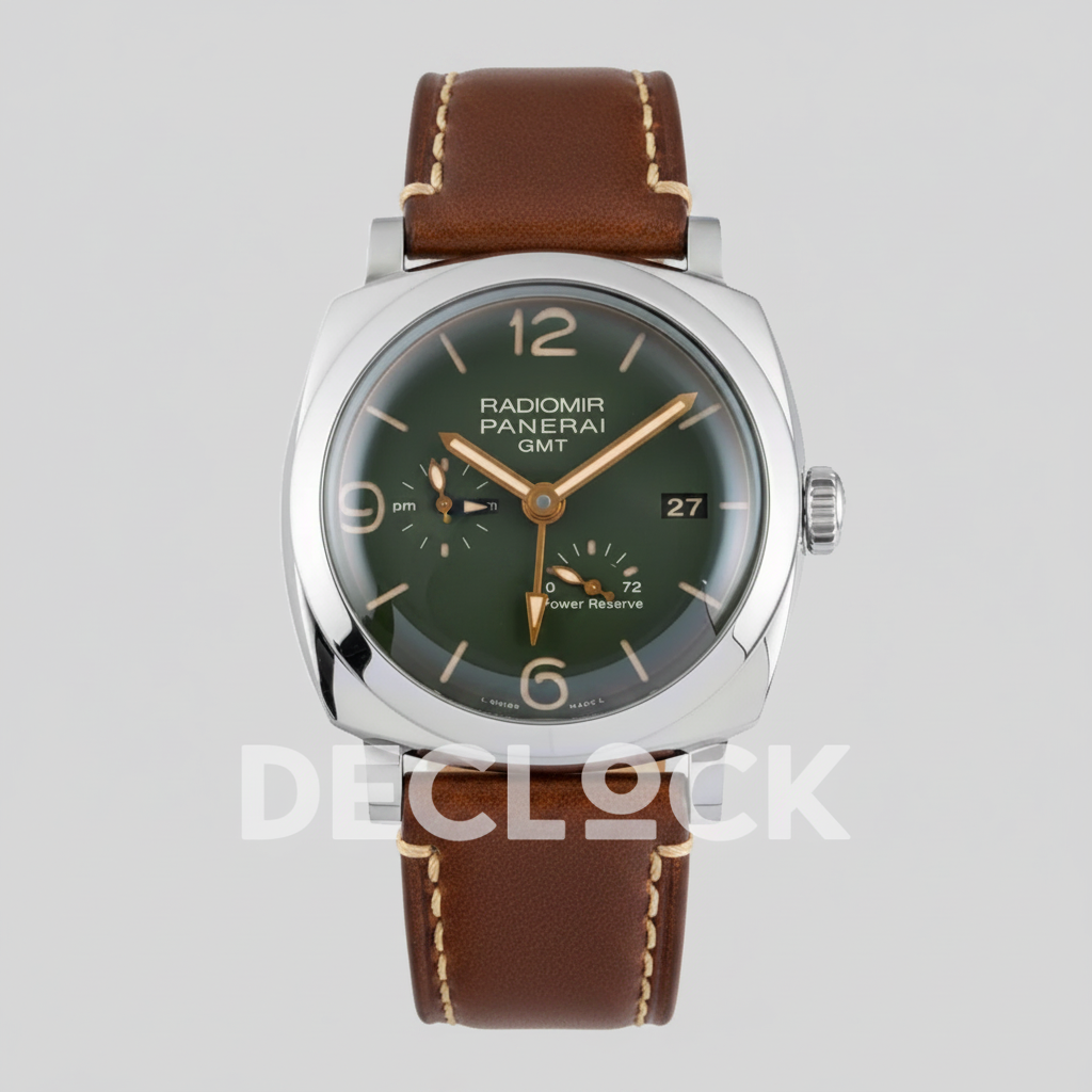 Panerai Radiomir 1940 GMT Power Reserve PAM00999 Green Dial Replica Watch