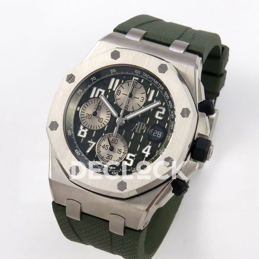 Audemars Piguet Royal Oak Offshore 42 26238TI.OO.A056CA.01 Titanium Green OCTA SA4404 Free Sprung replica - three quarter
