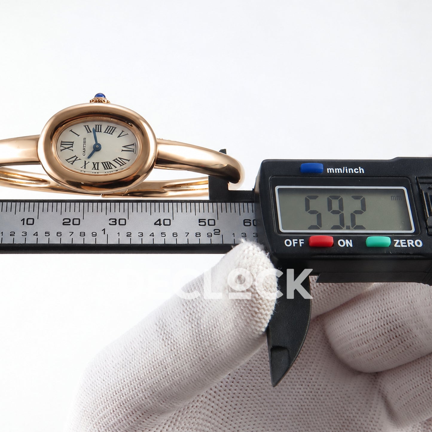Cartier Baignoire Rose Gold Plated Bangle Size 17 BLSF Swiss Quartz