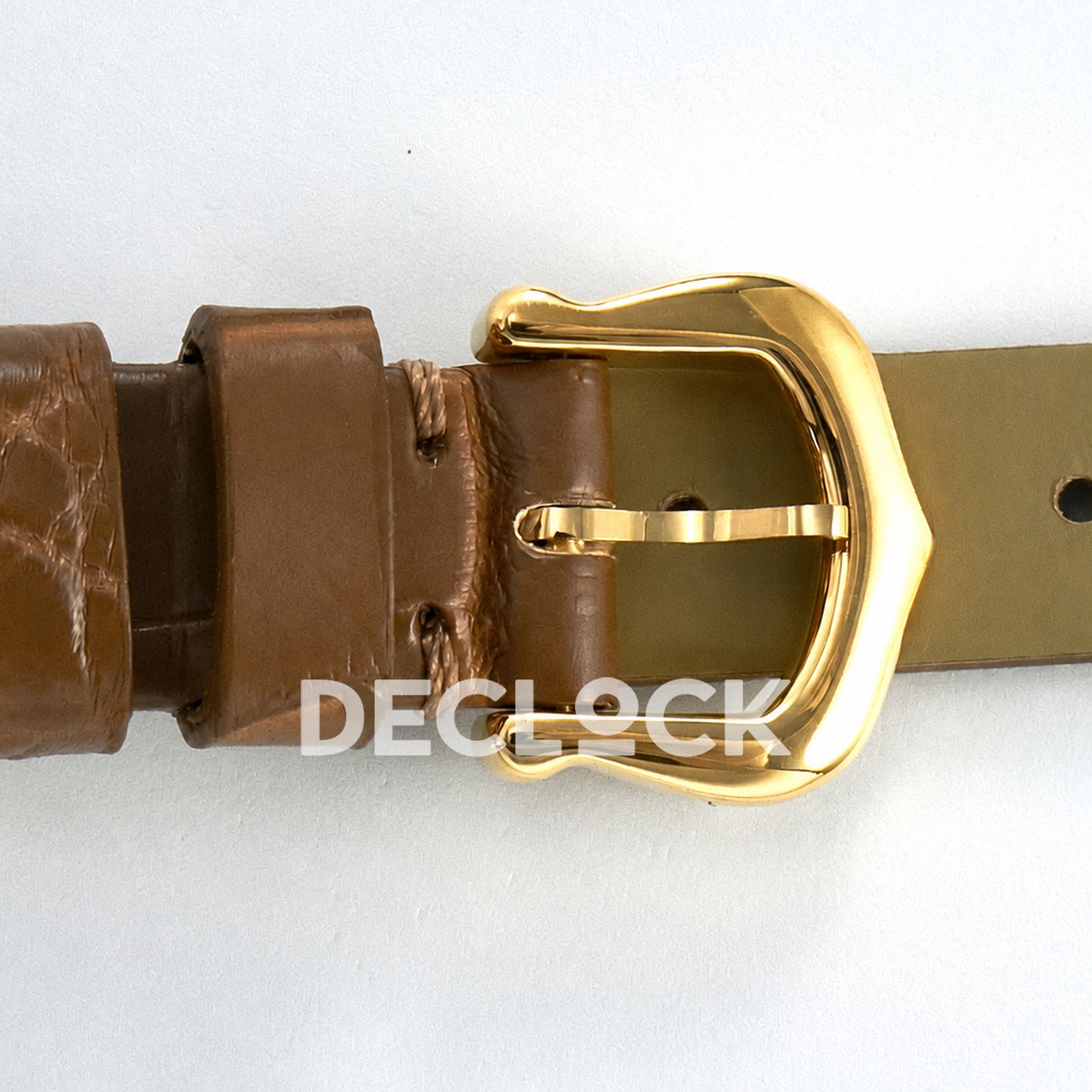 Cartier Baignoire Mini Yellow Gold Plated Brown Leather Ronda Quartz