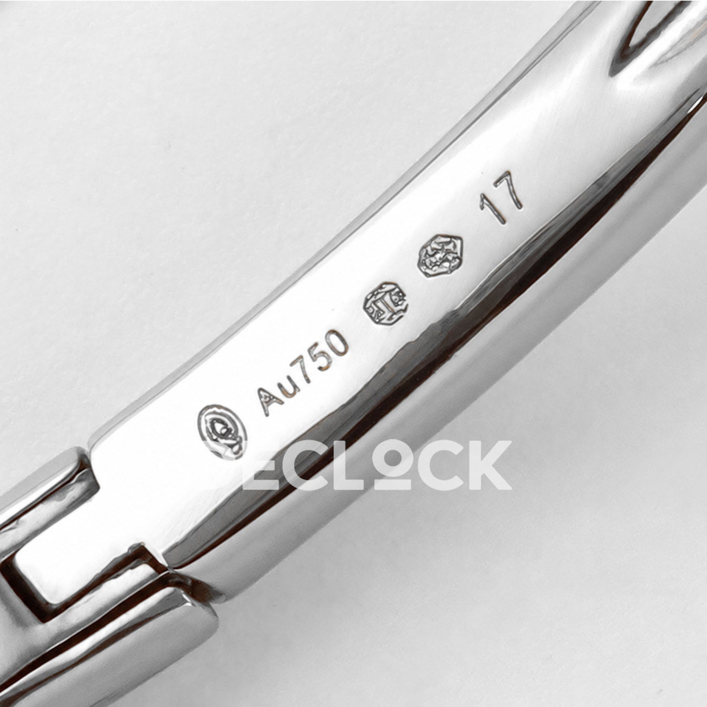 Cartier Baignoire White Gold Plated Bangle Size 17 BLSF Swiss Quartz
