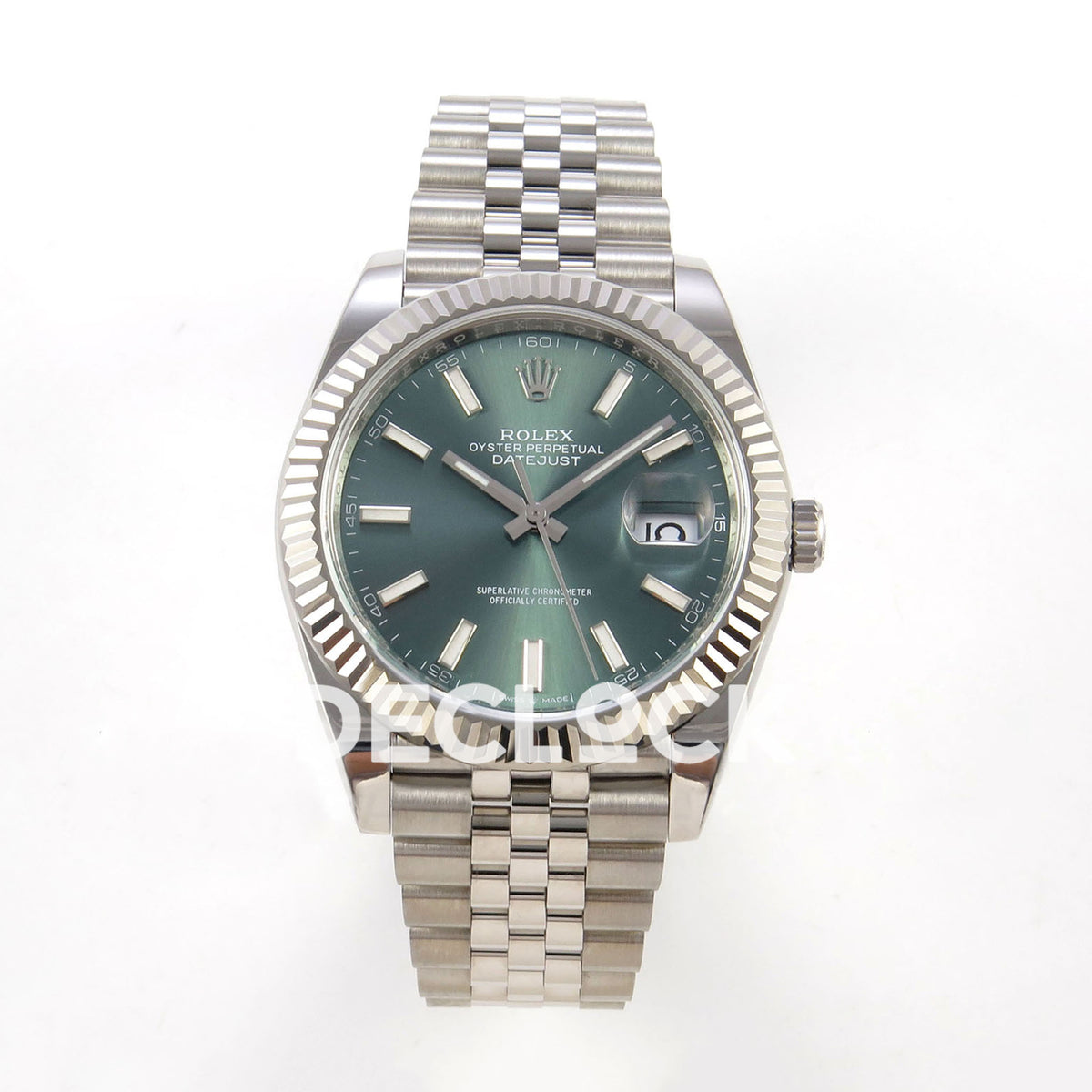 Rolex Datejust 41mm 126334 Mint Green Dial on Jubilee