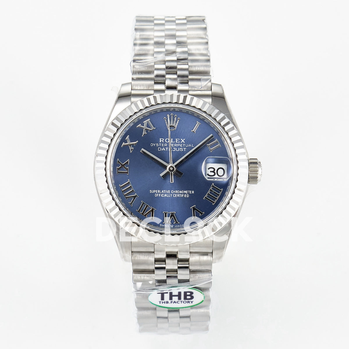 Rolex Datejust 31mm 278274 Blue Roman Dial Steel Jubilee THBF HZ2236 - front view