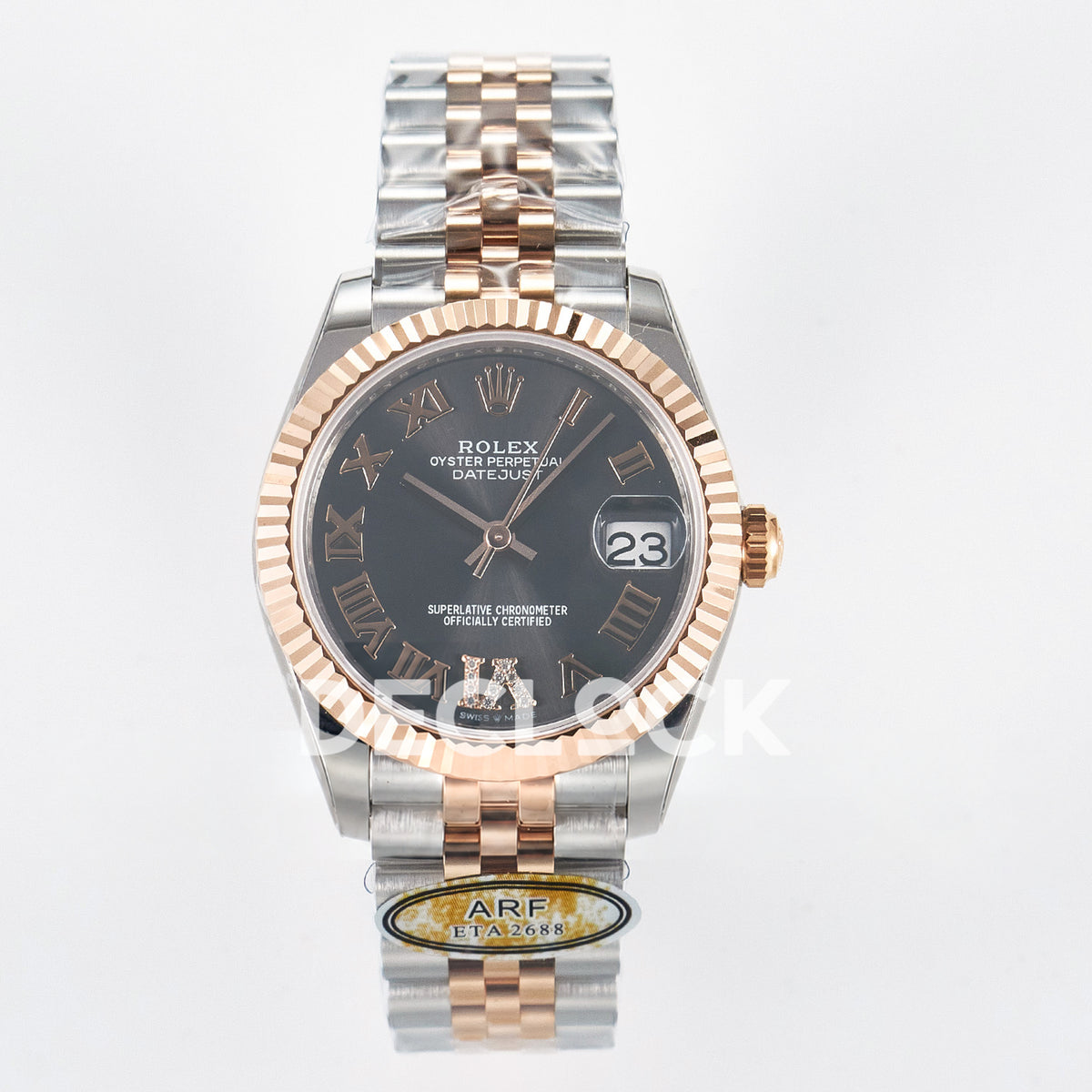 Rolex Datejust 31mm 278271 Gray Roman Dial Rose Gold / Steel Jubilee ARF 2688 - front view