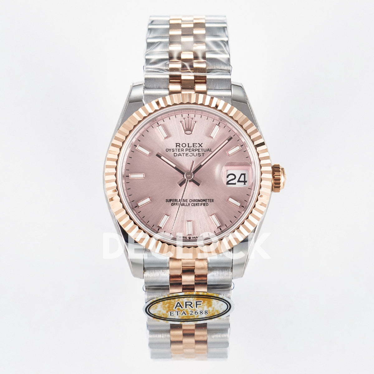 Rolex Datejust 31mm 278271 Rose Baton Dial Rose Gold / Steel Jubilee ARF 2688 - front view