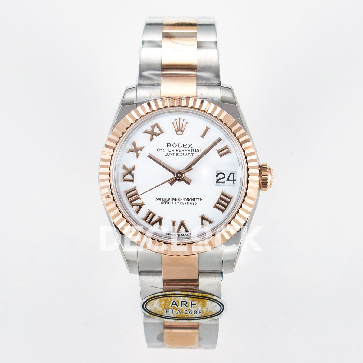 Rolex Datejust 31mm 278271 White Roman Dial Rose Gold / Steel Oyster ARF 2688 - front view