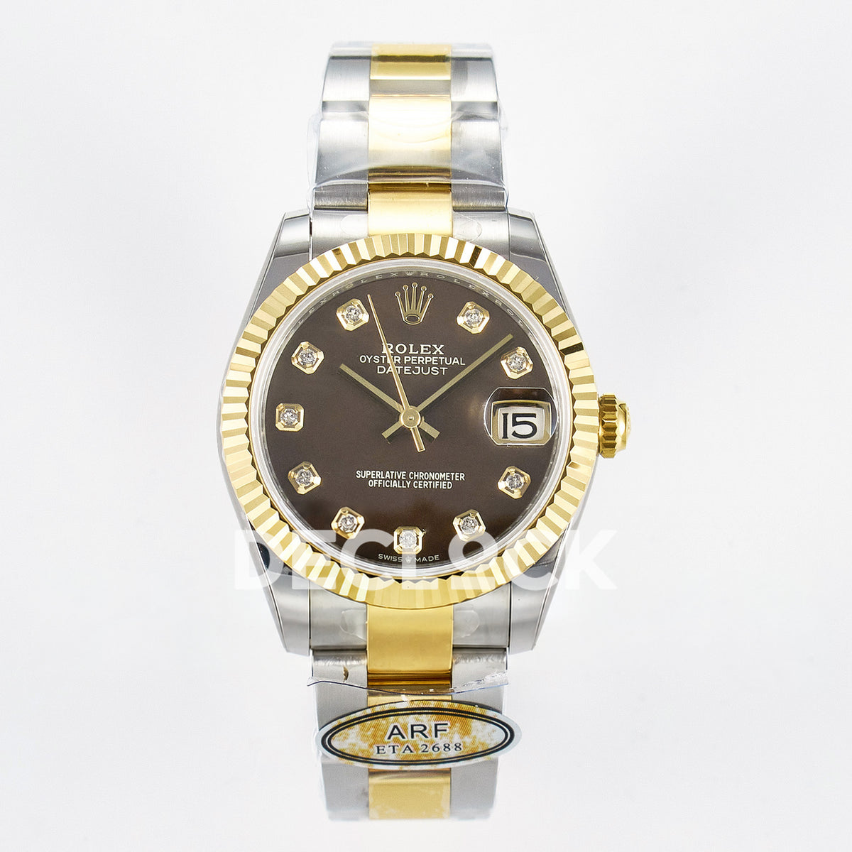 Rolex Datejust 31mm 278273 Brown Gem-Set Dial Yellow Gold / Steel Oyster ARF 2688 - front view