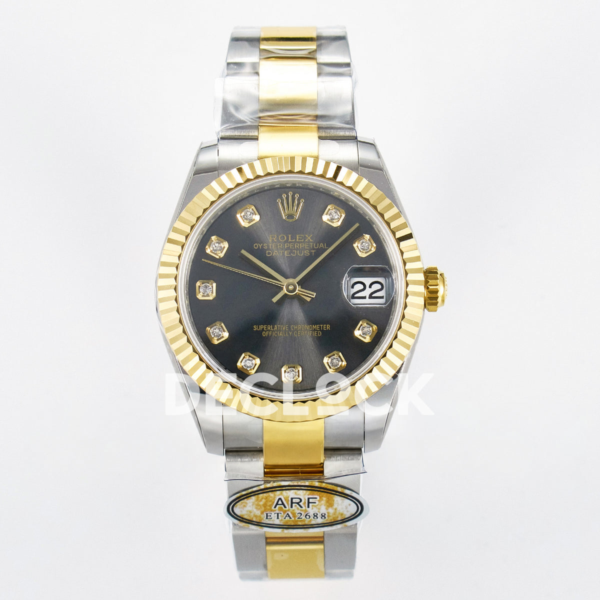 Rolex Datejust 31mm 278273 Gray Gem-Set Dial Yellow Gold / Steel Oyster ARF 2688 - front view