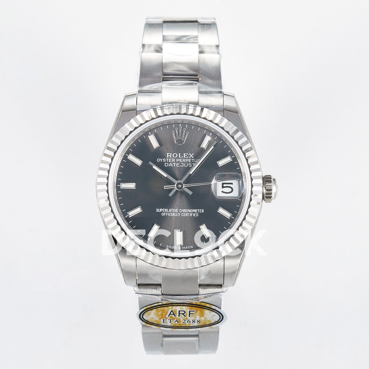Rolex Datejust 31mm 278274 Gray Baton Dial Steel Oyster ARF 2688 - front view