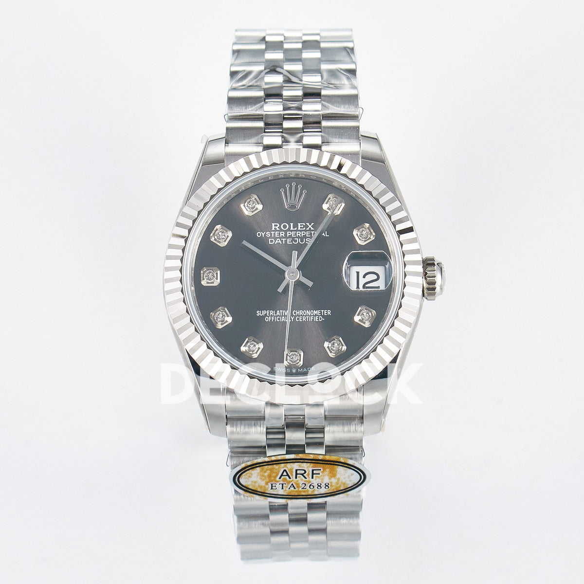 Rolex Datejust 31mm 278274 Gray Gem-Set Dial Steel Jubilee ARF 2688 - front view