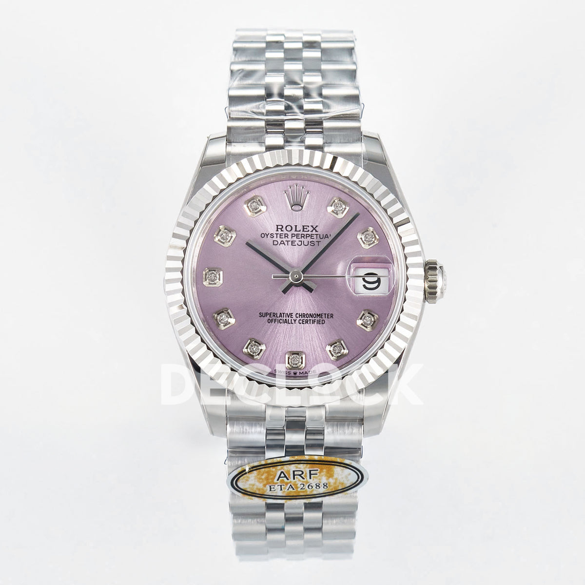 Rolex Datejust 31mm 278274 Pink Gem-Set Dial Steel Jubilee ARF 2688 - front view
