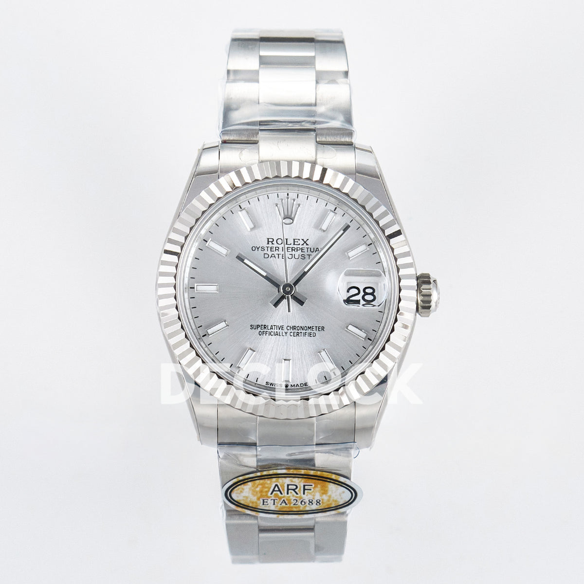 Rolex Datejust 31mm 278274 Silver Baton Dial Steel Oyster ARF 2688 - front view