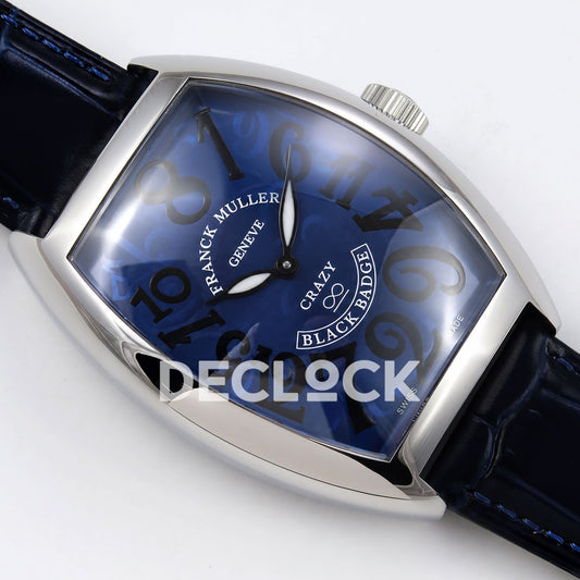 Franck Muller Crazy Hours Black Badge Steel Blue Dial TWF A23J replica - dial angle right