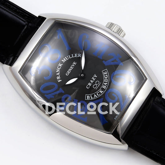 Franck Muller Crazy Hours Black Badge Steel Blue Numerals TWF A23J replica - dial angle right