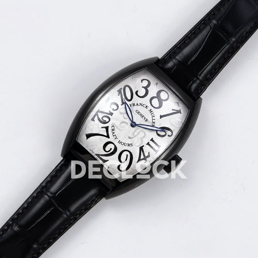 Franck Muller Crazy Hours Black PVD White Dial TWF A23J replica - dial angle left
