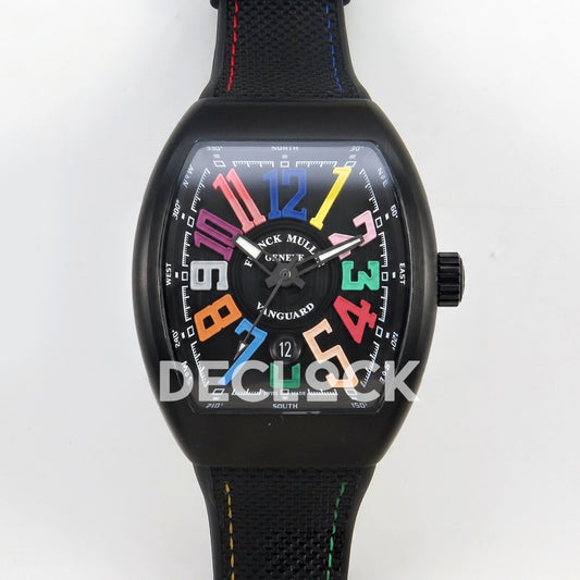 Franck Muller Vanguard Color Dreams DLC Black Nylon ABF A2824 replica - front