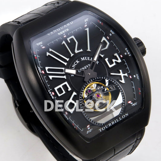 Franck Muller Vanguard V45 Tourbillon Style DLC ABF replica - three quarter right