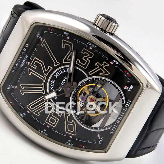 Franck Muller Vanguard V45 Tourbillon Style Steel ABF replica - three quarter left