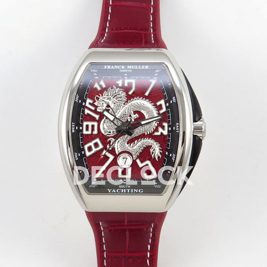 Franck Muller Vanguard Yachting Dragon King Steel Red ABF A2824 replica - front