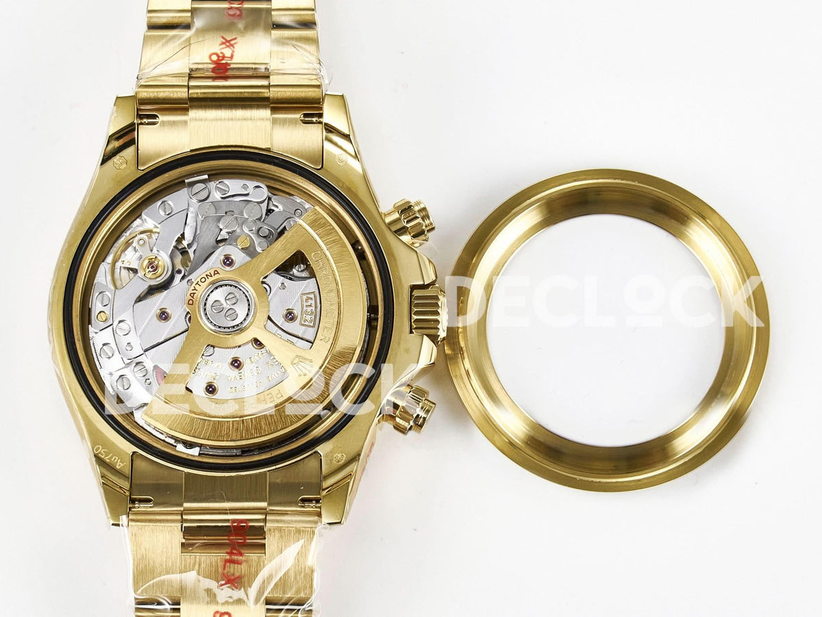 Replica Declock Daytona 126528 on YG Bracelet Black Dial | Declock.