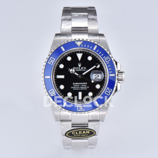 Replica Rolex Submariner 41mm 126619 LB Blue Ceramic Black Dial on SS Bracelet | Declock.