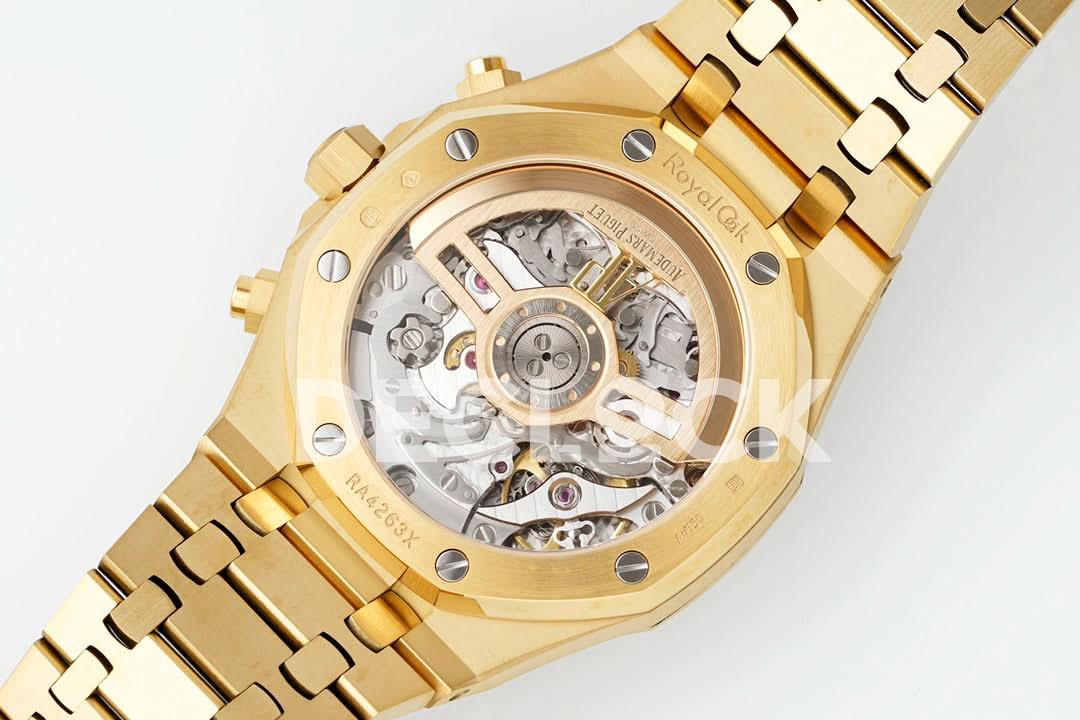 Replica Audemars Pigeut Royal Oak Chrono 26240 YG Dial on YG Bracelet | Declock.