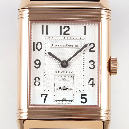 Jaeger-LeCoultre Reverso Classic JJF white Arabic rose-gold replica - dial detail view