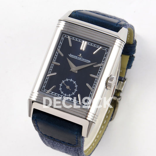 Jaeger-LeCoultre Reverso JJF deep navy blue replica - angled front view