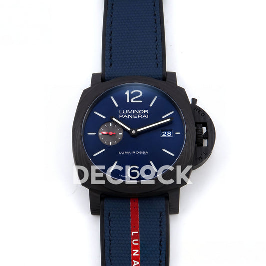 Panerai Luminor Marina Carbotech Luna Rossa PAM01529 Blue Fabric VSF P9010 Updated replica - front