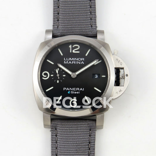 Panerai Luminor Marina Grigio Roccia PAM01358 Grey Nylon VSF P9010 Updated replica - front
