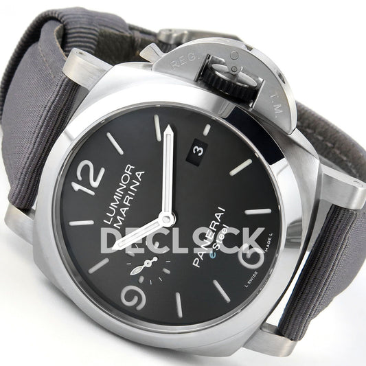 Panerai Luminor Marina Grigio Roccia PAM01358 Grey Nylon VSF P9010 Updated replica - dial angle right