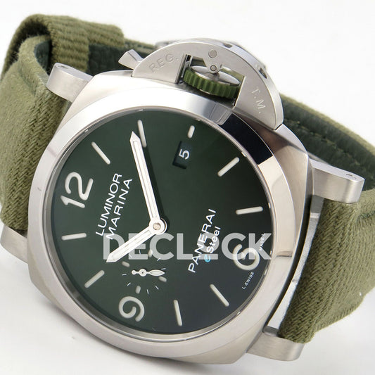Panerai Luminor Marina Verde Smeraldo PAM01356 Green Nylon VSF P9010 Updated replica - dial angle right