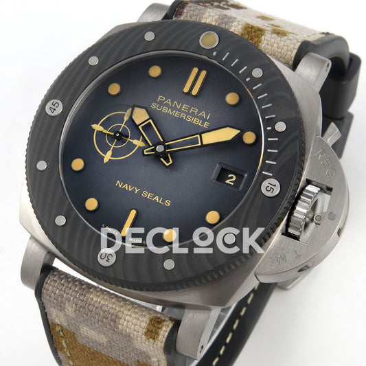 Panerai Submersible Navy SEALs Titanio PAM01669 Camouflage VSF P900 replica - full watch angle