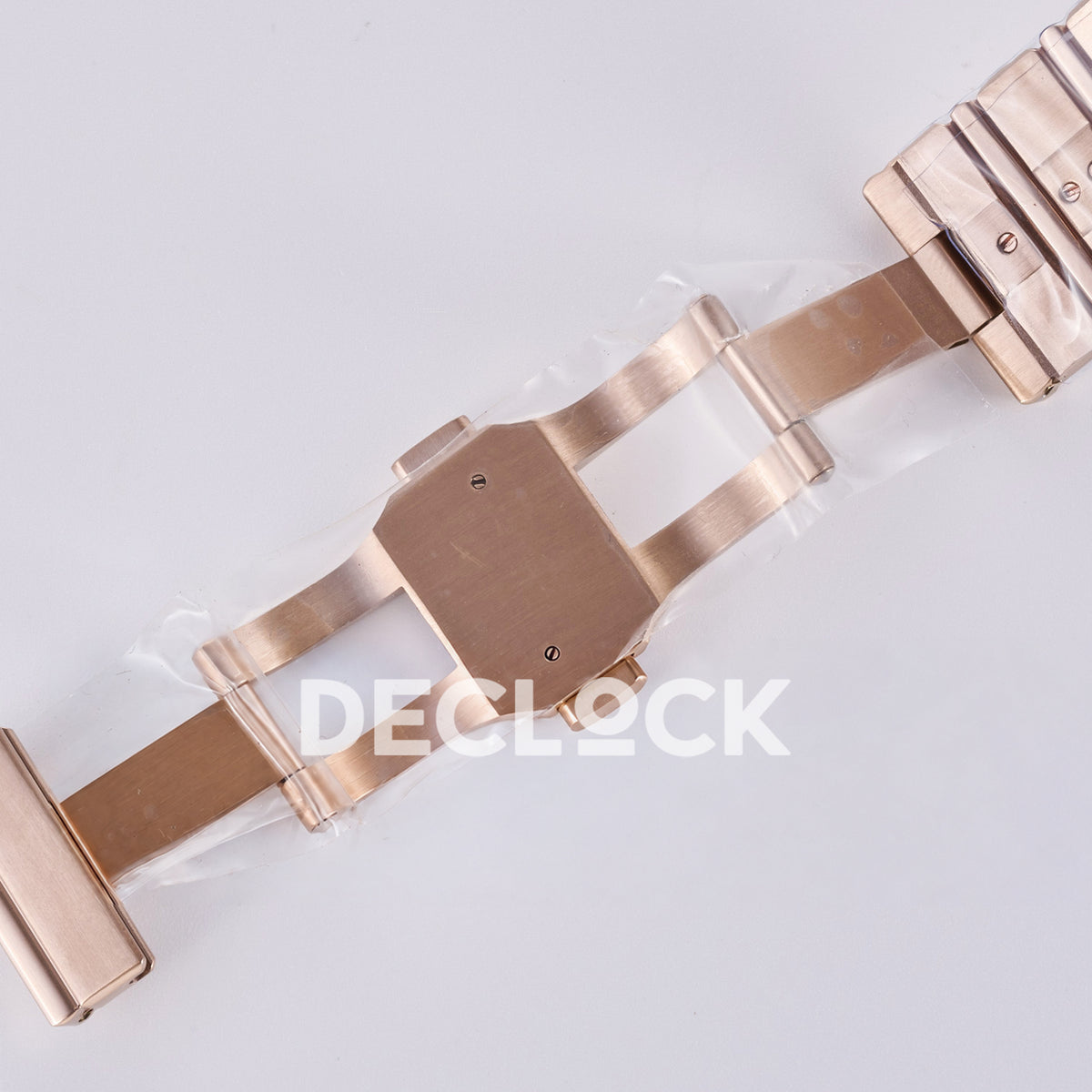 Piaget Polo 79 38mm Pink Dial Rose Gold Bracelet PDF 1200P1 replica - clasp open angle