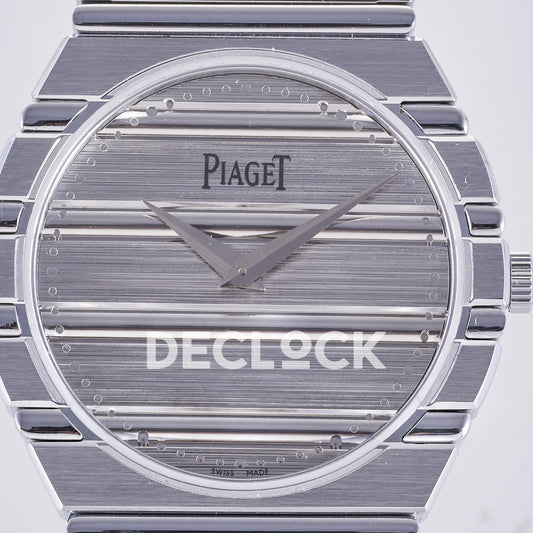 Piaget Polo 79 G0A50150 38mm Silver Dial Steel Bracelet PDF 1200P1 replica - dial closeup