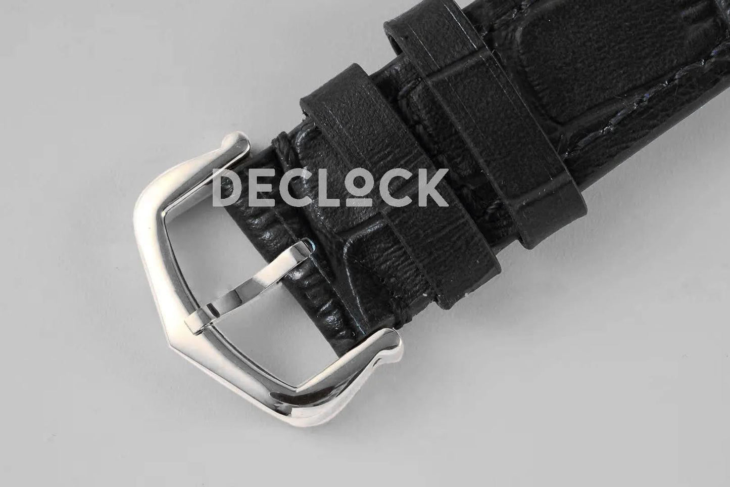 Replica Cartier Santos-Dumont XL White Dial in White Gold on Black Leather Strap | Declock.