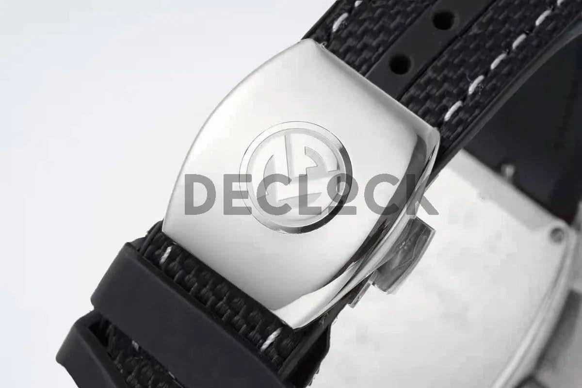 Replica Franck Muller Vanguard V45 Chronograph Black Dial with White Marker in Steel on Nylon Strap | Declock.