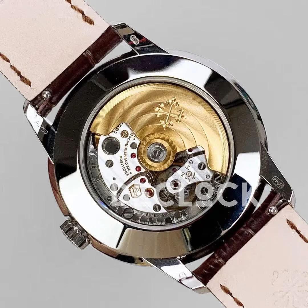 Replica Pattek Philippe Grand Complications 5320G Cream Dial on Brown Leather Strap | Declock.