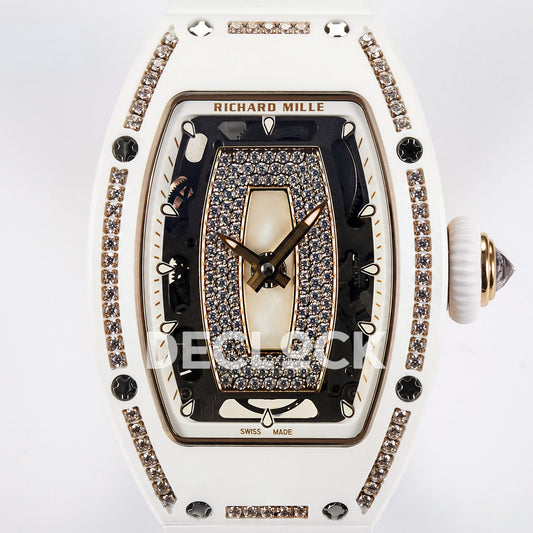 Richard Mille RM07-01 White Ceramic Gem-Set White Dial EF CRMA2 replica - dial front
