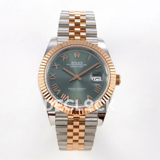 Rolex Datejust 41 126331-0022 Mint Green Roman Jubilee QF JH3235 Free Sprung replica - front