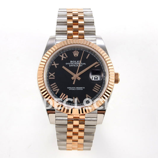 Rolex Datejust 41 126331-0024 Black Roman Jubilee QF JH3235 Free Sprung replica - front