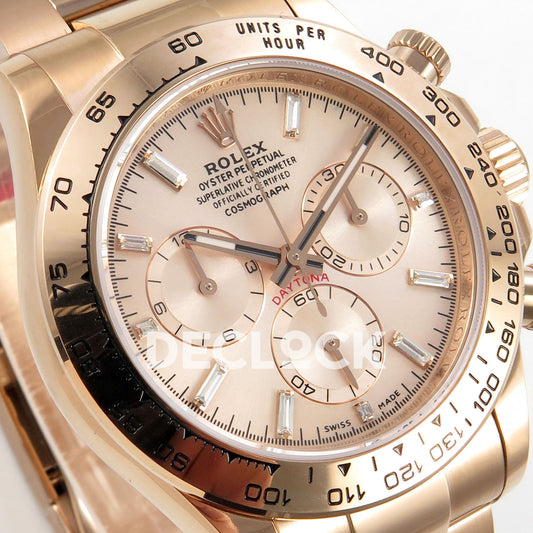 Rolex Daytona 116505 AVF Rose Gold Dial DD4130 replica - dial angle left