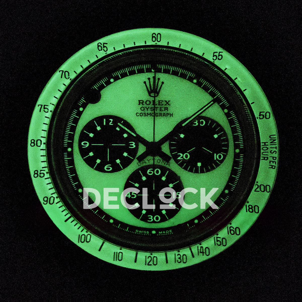 Rolex Daytona Custom White Skeleton ADGF SA4130 replica - lume