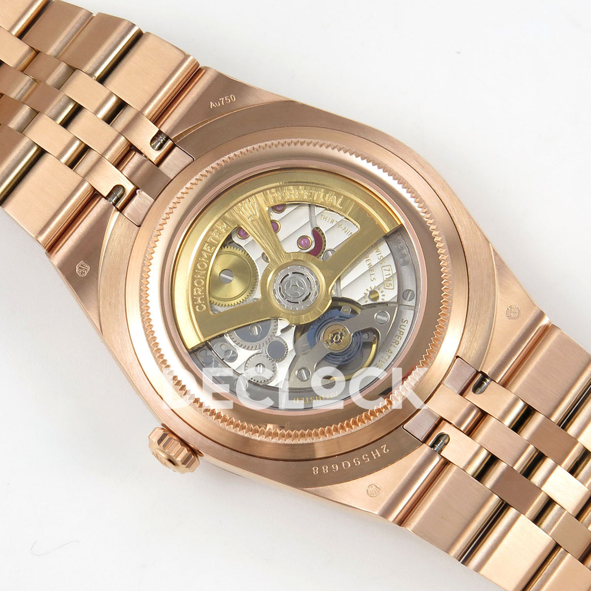 Rolex Land-Dweller 40mm 127335 White Dial Rose Gold Tone Clean Plus replica - caseback and movement