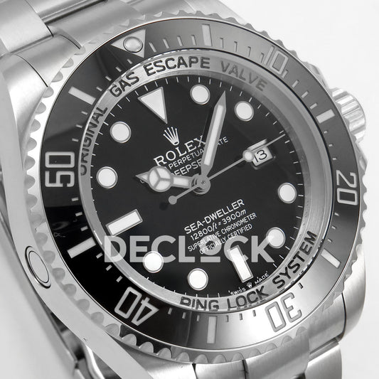 Rolex Sea-Dweller Deepsea 126660 44mm QF Black Dial QF3235 replica - dial angle left