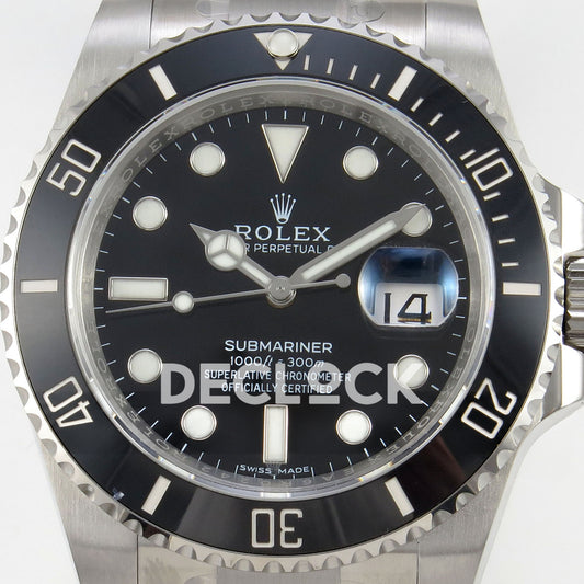 Rolex Submariner 116610LN 40mm EWEF Black Dial A3135 replica - dial closeup