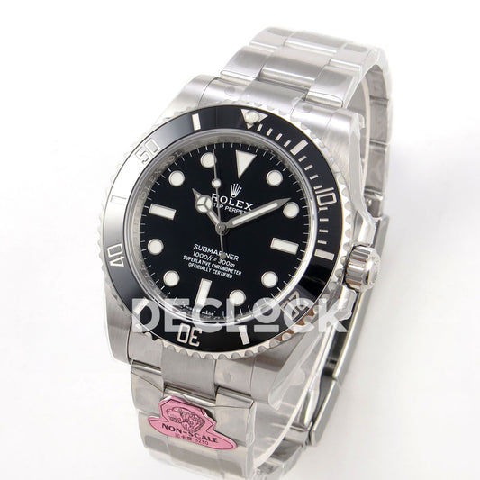 Rolex Submariner 41mm 124060 No Date Gold Maker Black Dial JH3230 Free Sprung replica - three quarter
