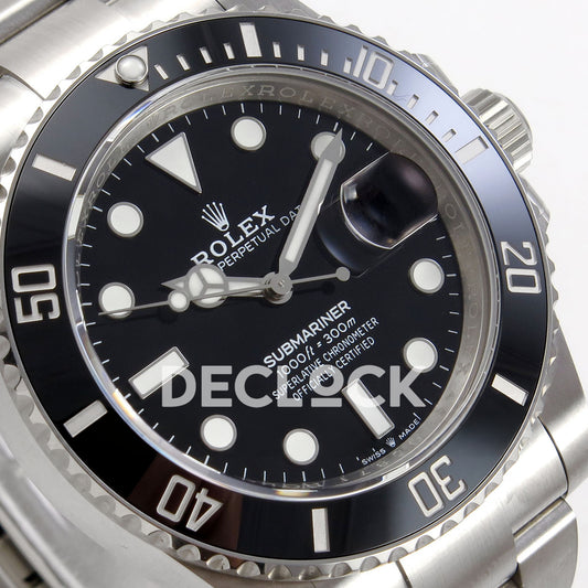 Rolex Submariner 41mm 126610LN QF Black Dial JH3235 Free Sprung replica - dial angle left
