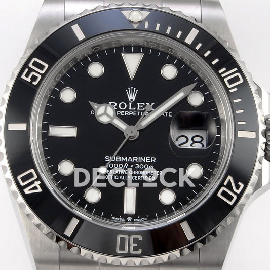 Rolex Submariner 41mm 126610LN RICH Black Dial JH3235 V2 replica - dial closeup